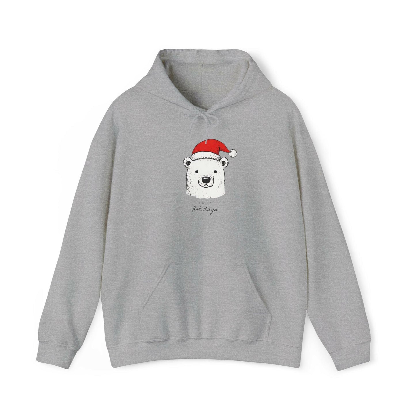 Polar Bear Santa Hat Christmas Hoodie