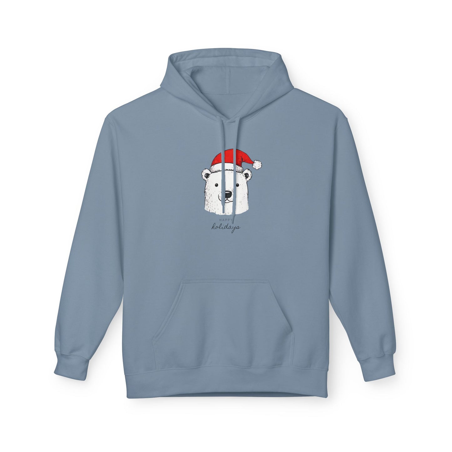 Polar Bear Santa Hat Hoodie