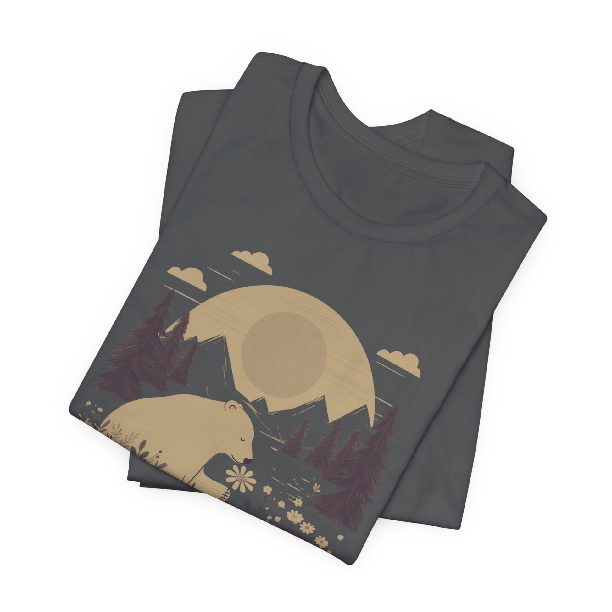 Nature's Kindness Bear Tee – Peaceful Forest Flower Scene - Stompy Paws
