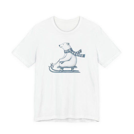 Cozy Sledding Polar Bear Tee – Vintage Winter Style
