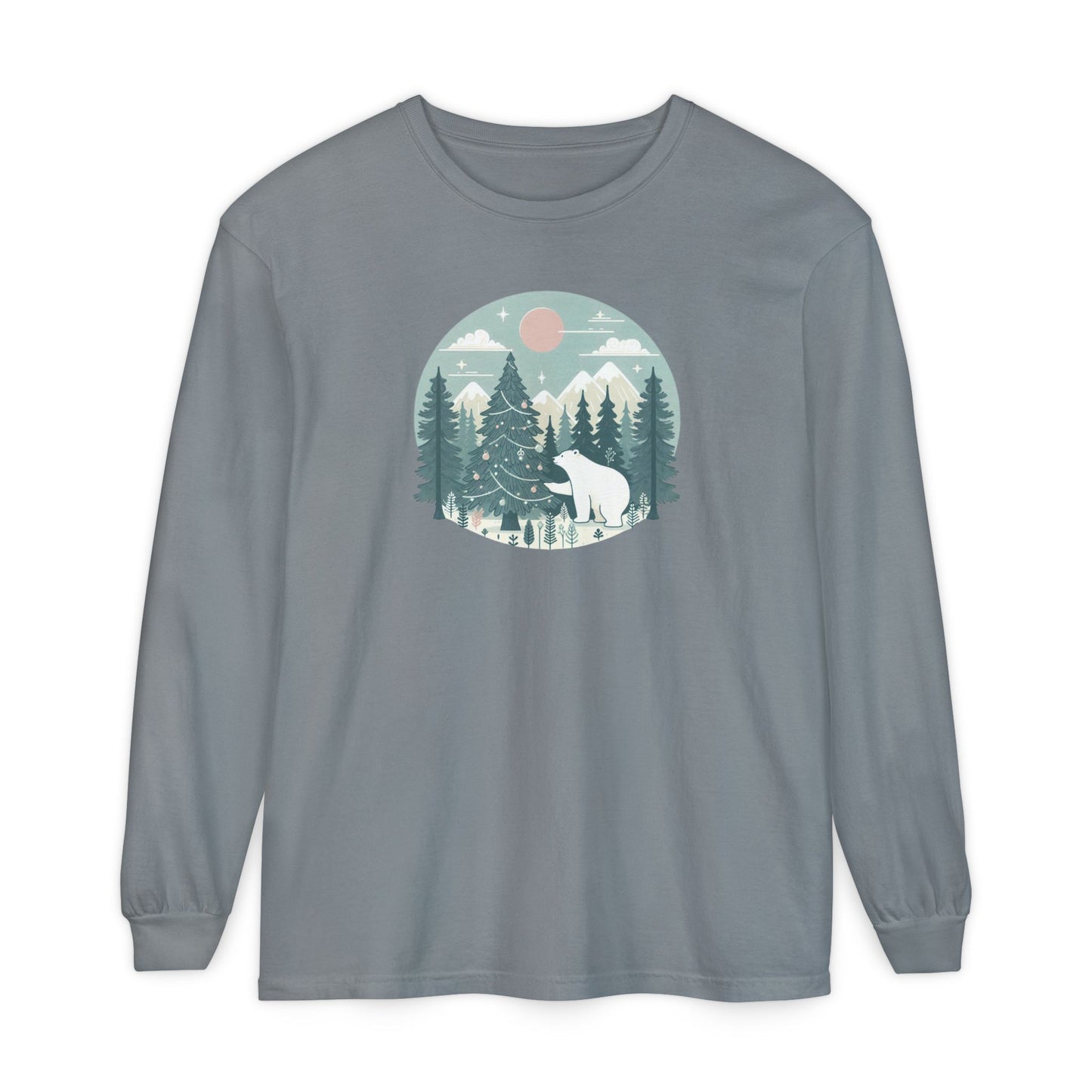 Festive Forest Polar Bear Long Sleeve | Holiday Den Edition