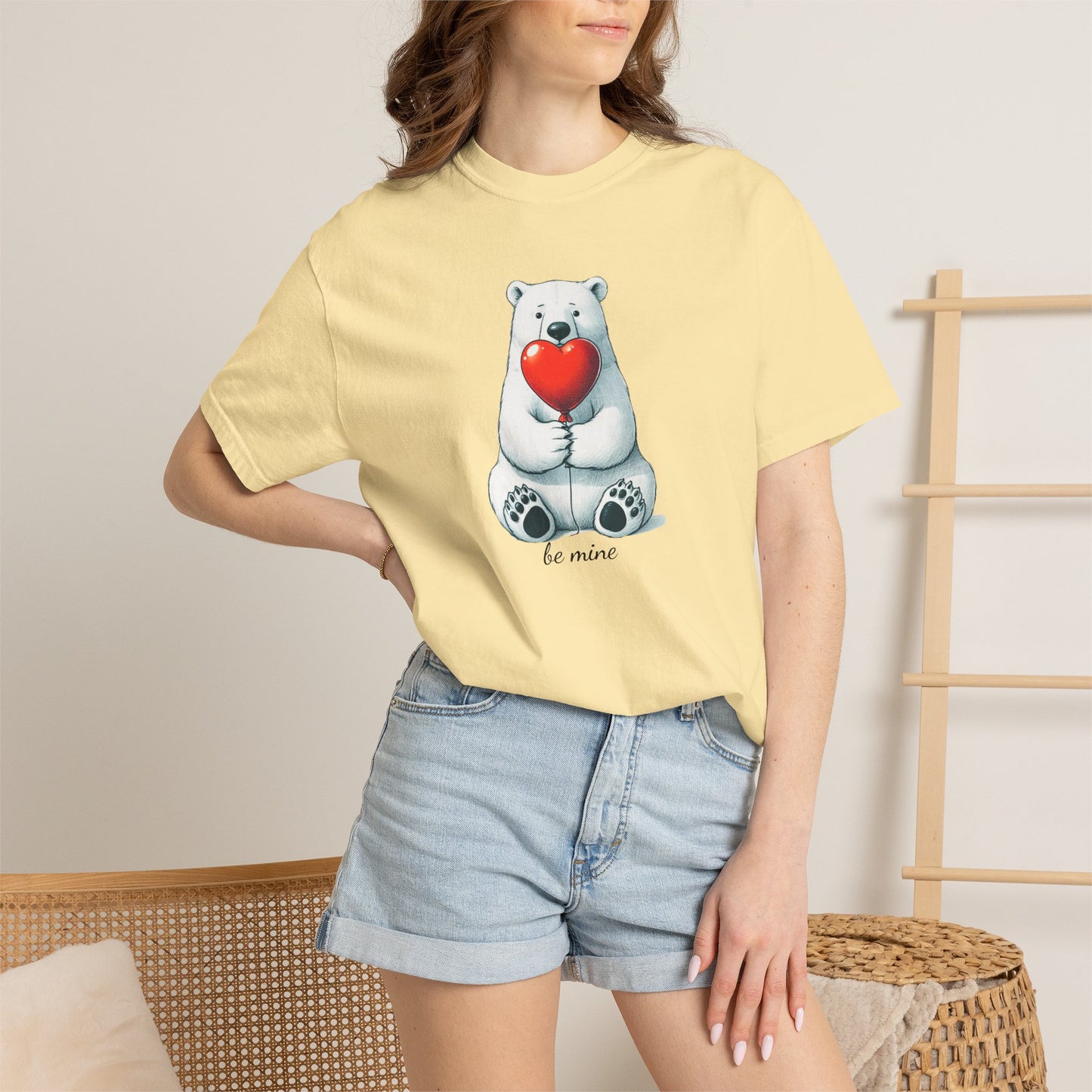 Be Mine Polar Bear Comfort Colors Tee