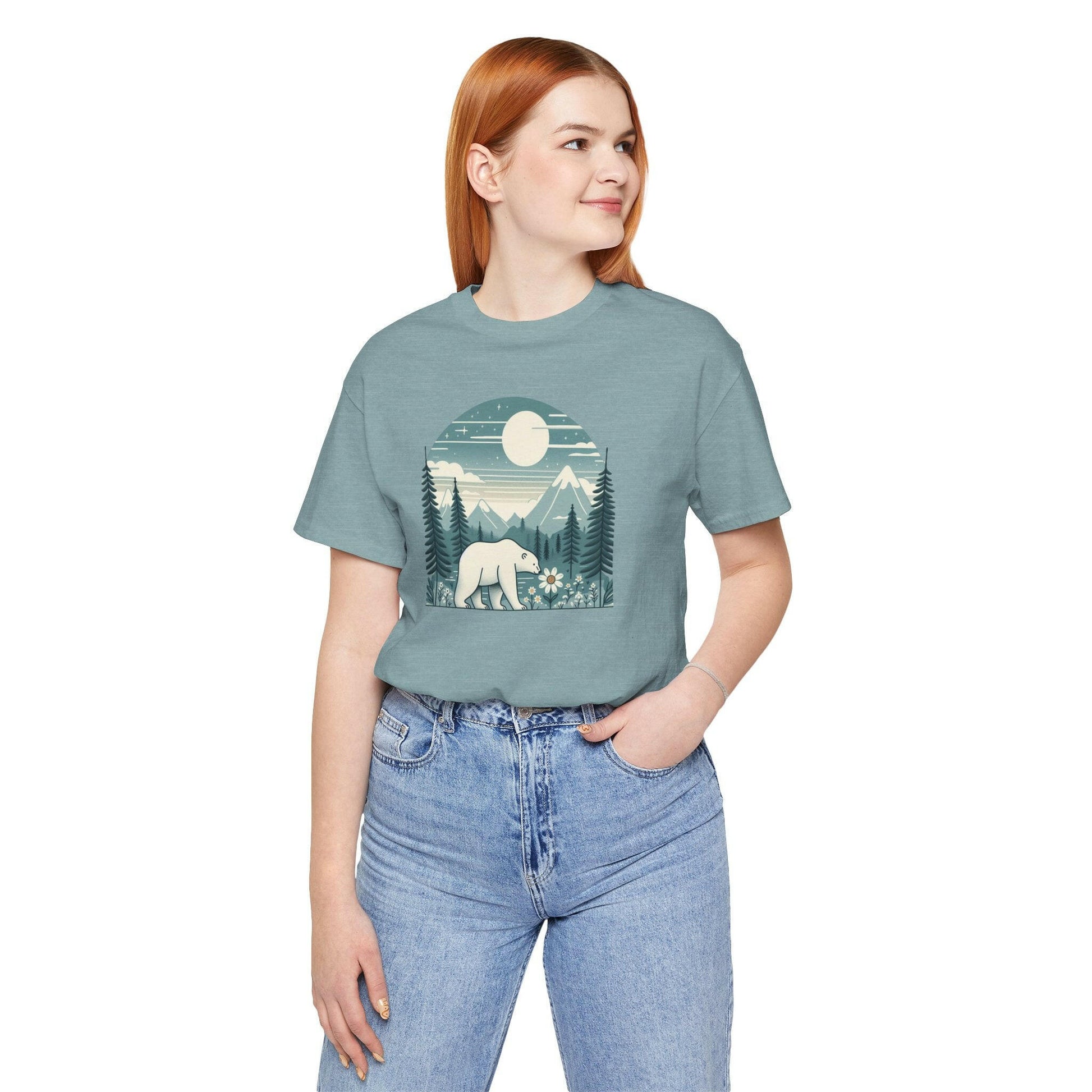 Nature Lover's Bear Graphic Tee | Unisex Jersey Short Sleeve T-Shirt - Stompy Paws