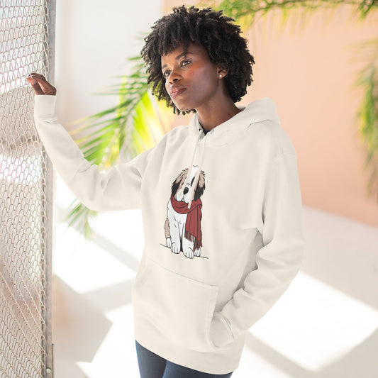 Winter Saint Bernard Winter Scarf Hoodie