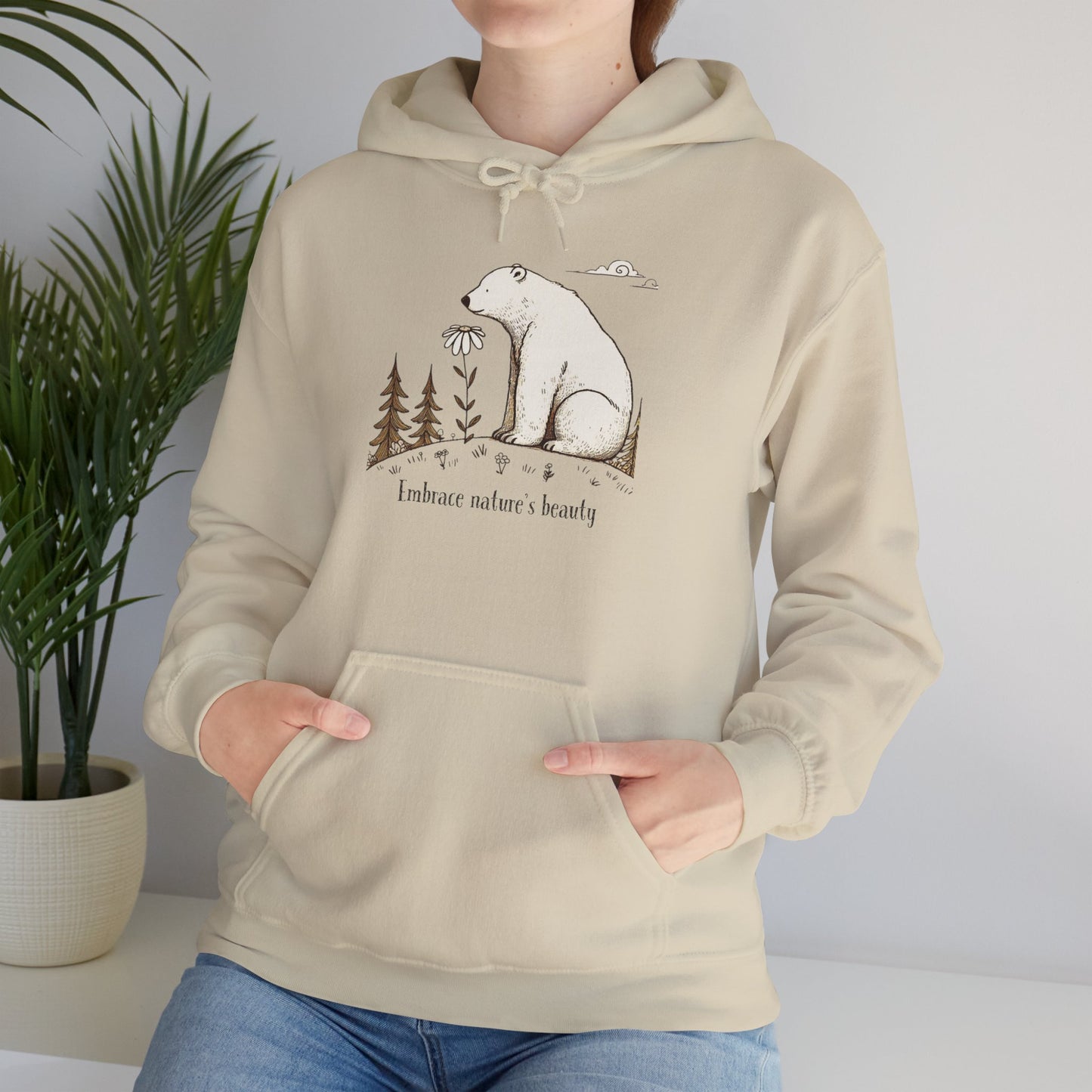 Embrace Nature’s Beauty Hoodie | Cozy Polar Bear Sweatshirt