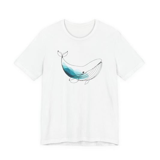 Minimalist Blue Whale Premium Tee | Coastal Den Edition