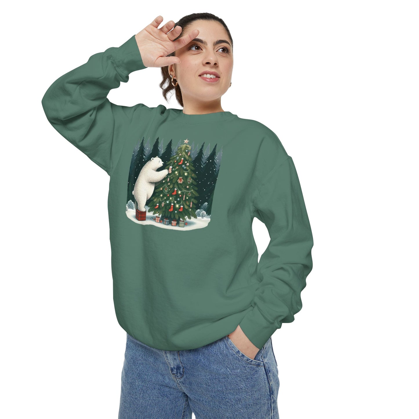 Alpine Christmas Polar Bear Sweatshirt