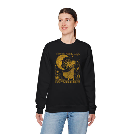 She Walks With the Weight Sweatshirt – Gold Edition