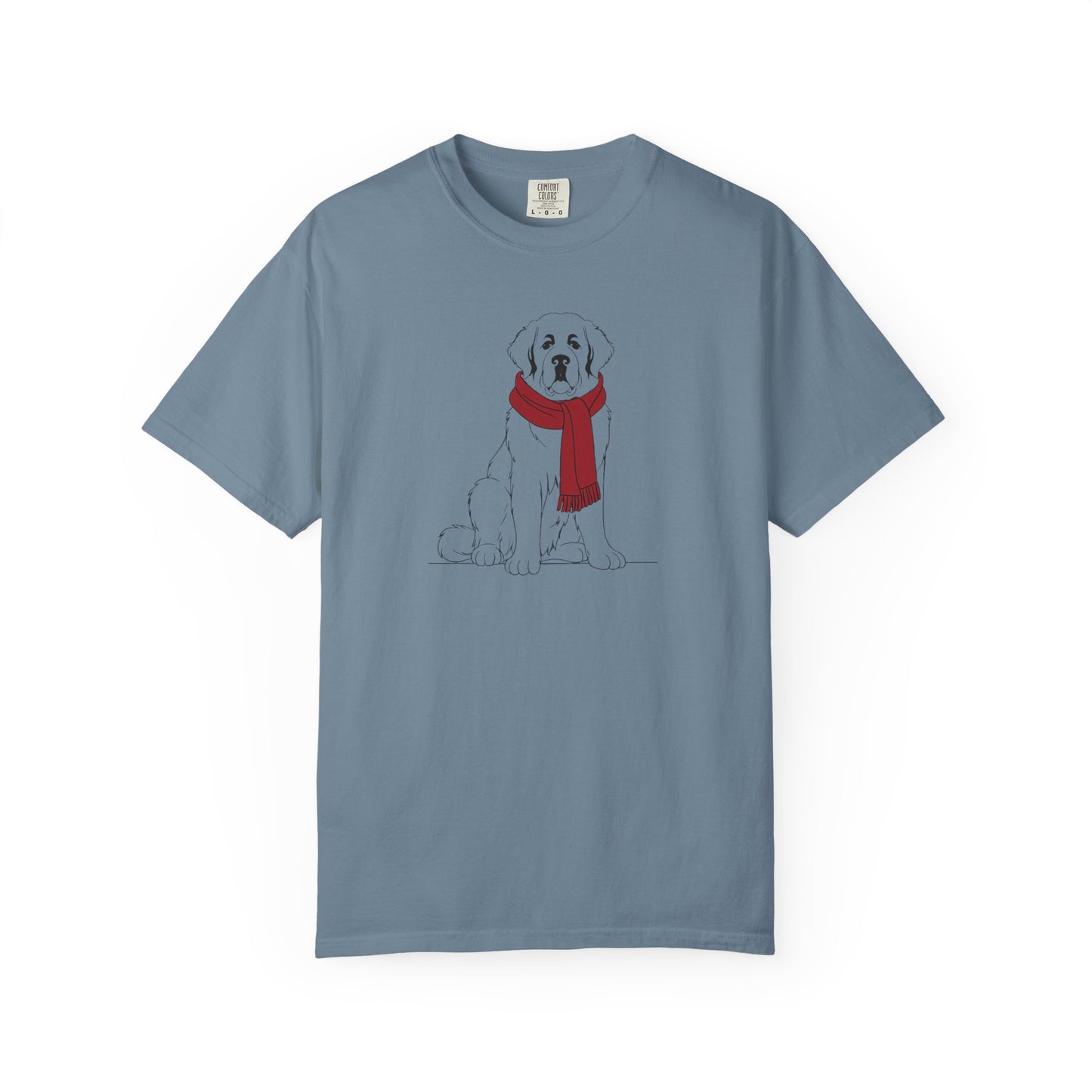 Great Pyrenees Winter Scarf  Comfort Colors Tee