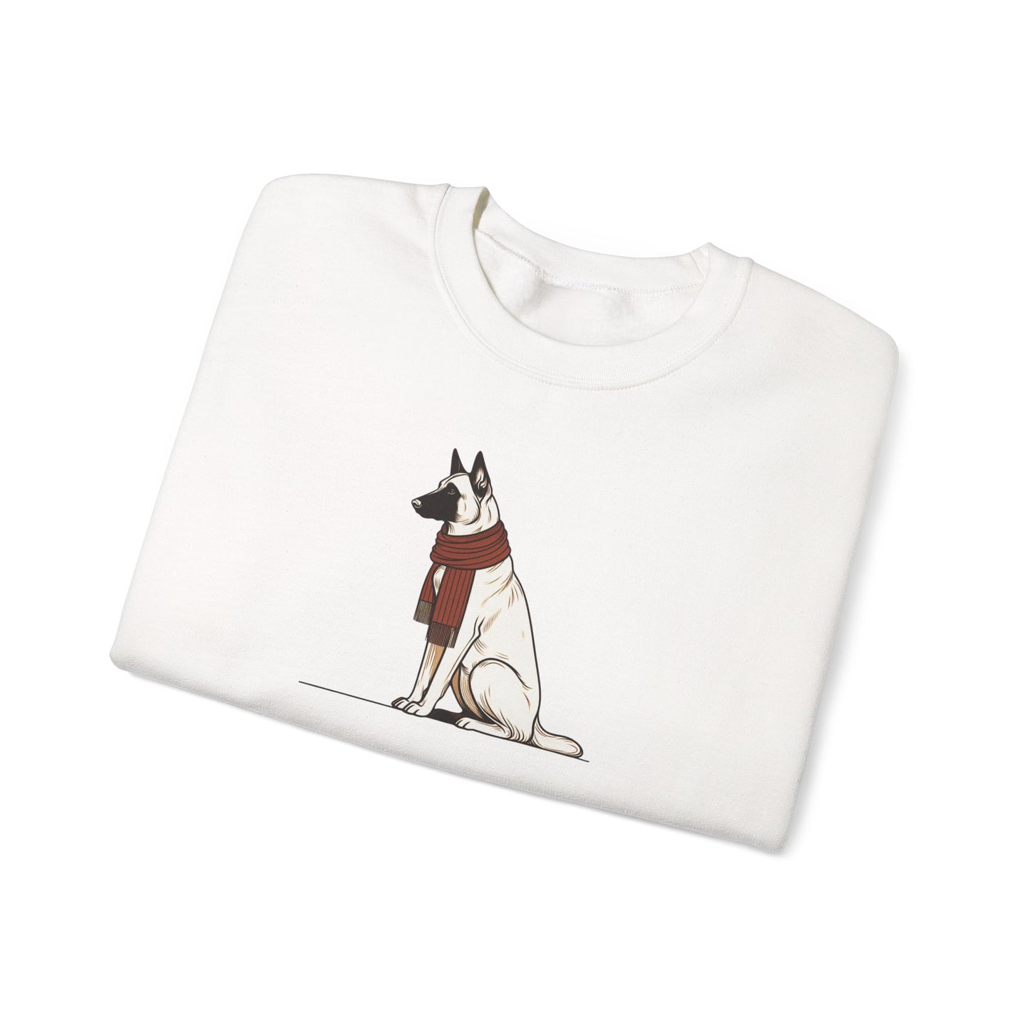Belgian Malinois Scarf Premium Sweatshirt | Cozy Den Edition