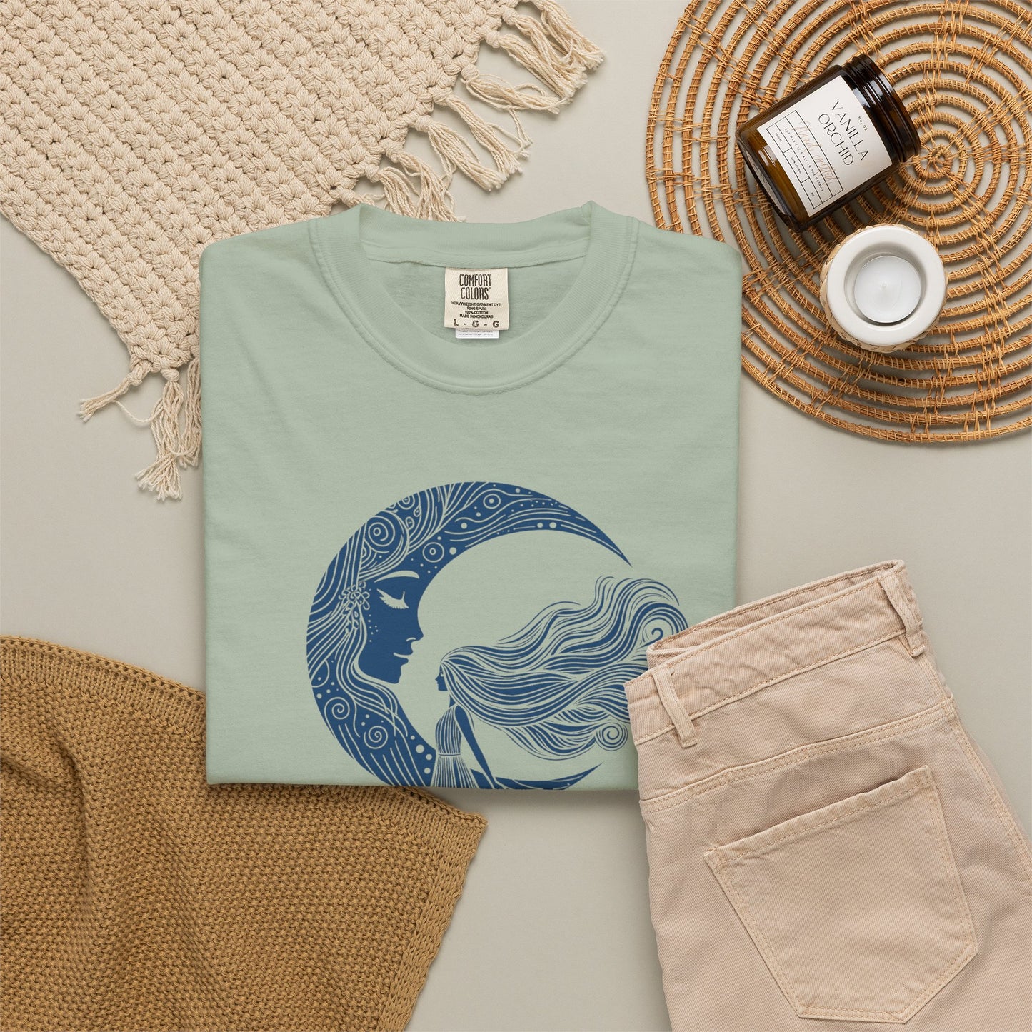 Moon Goddess "She Remembered Who She Was" Comfort Colors T-Shirt