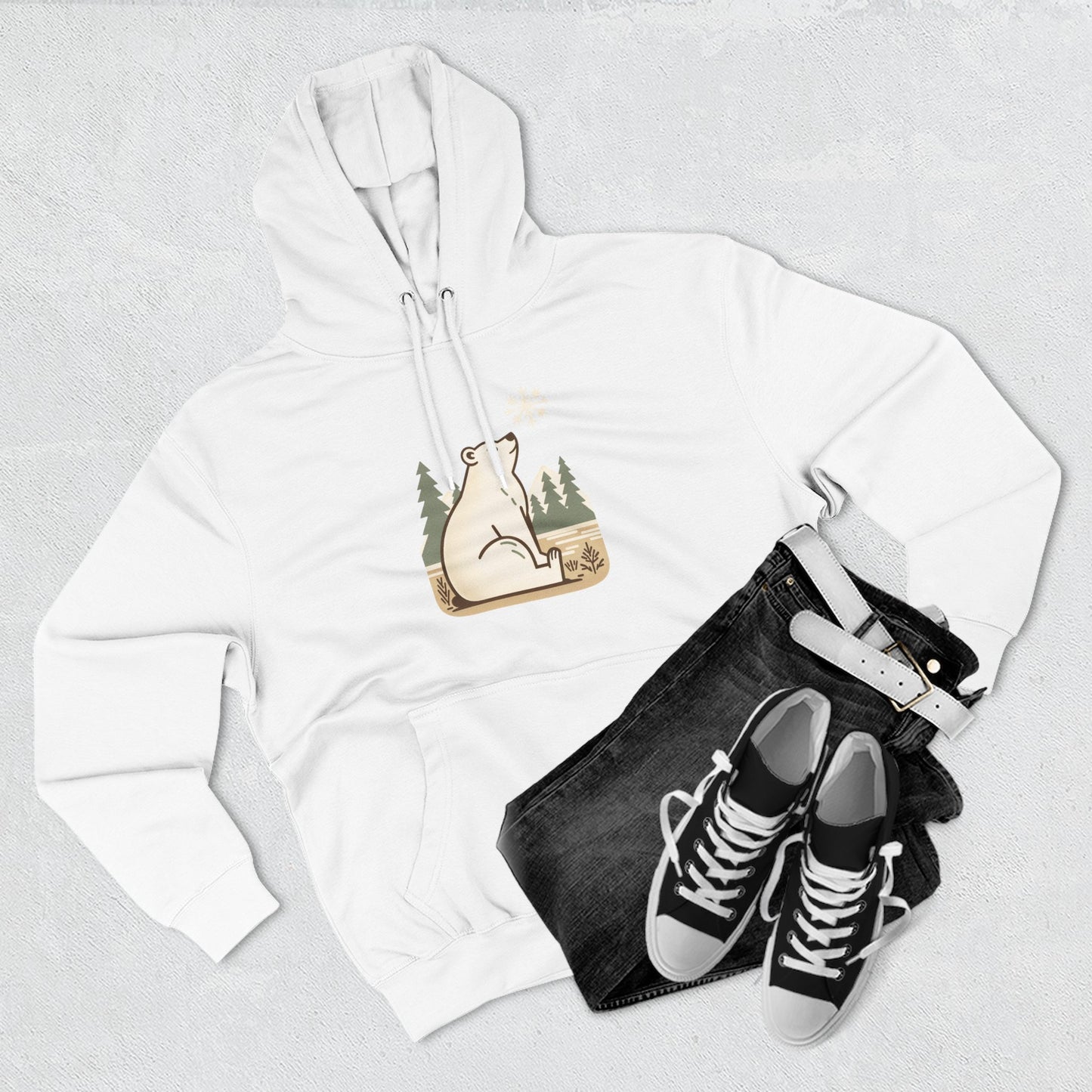 Polar Bear Snowflake Hoodie