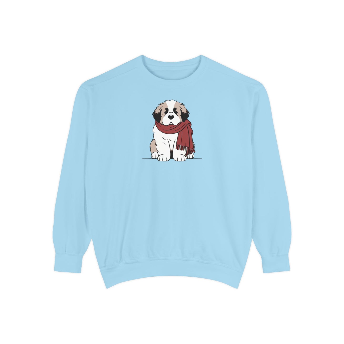 Saint Bernard Scarf Puppy Premium Sweatshirt | Cozy Den Edition