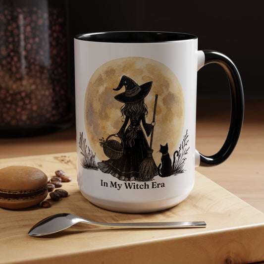 In My Witch Era Mug | Witch & Black Cat 15 oz Coffee Mug