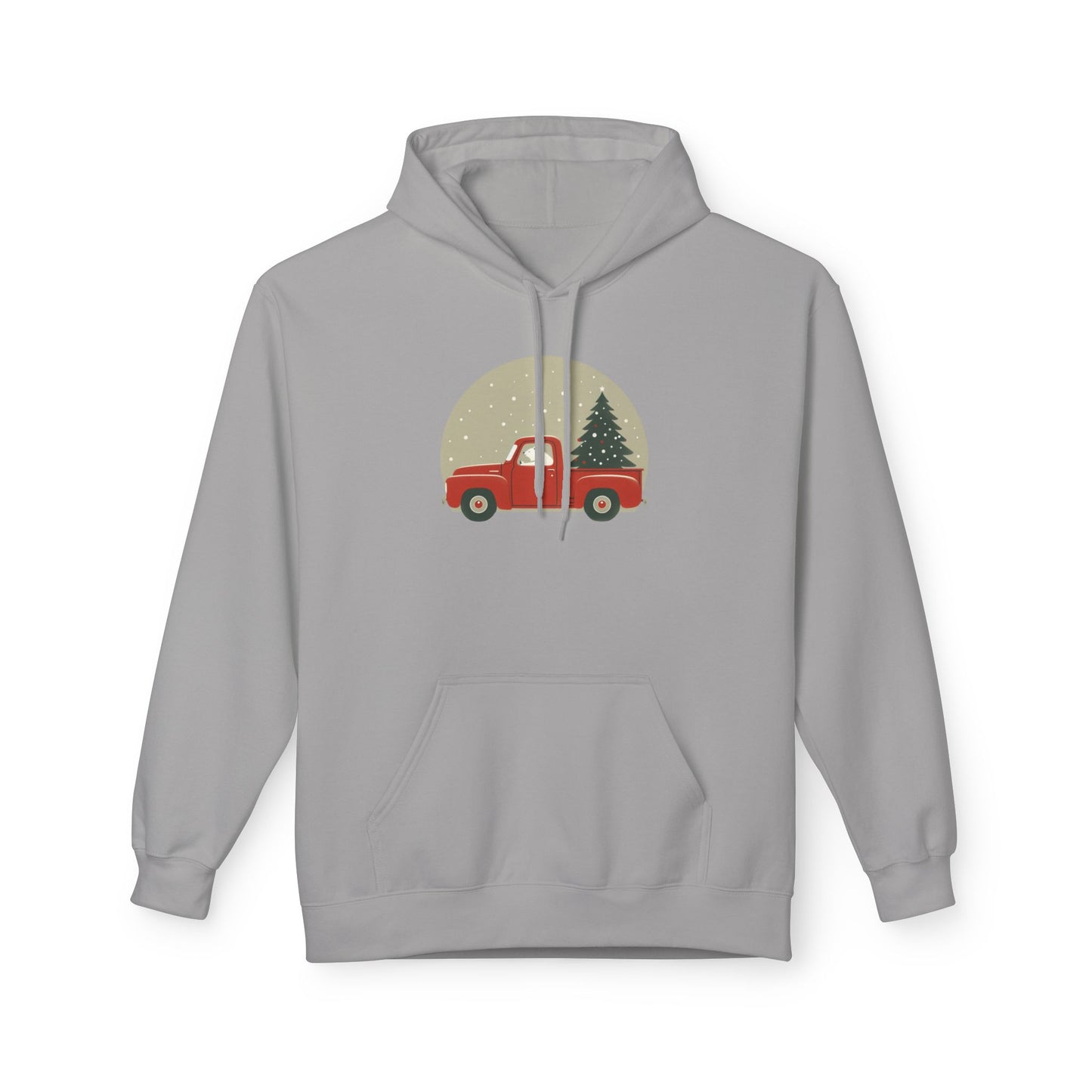 Snow Globe Delivery, Polar Bear Christmas Truck Design Midweight Hoodie