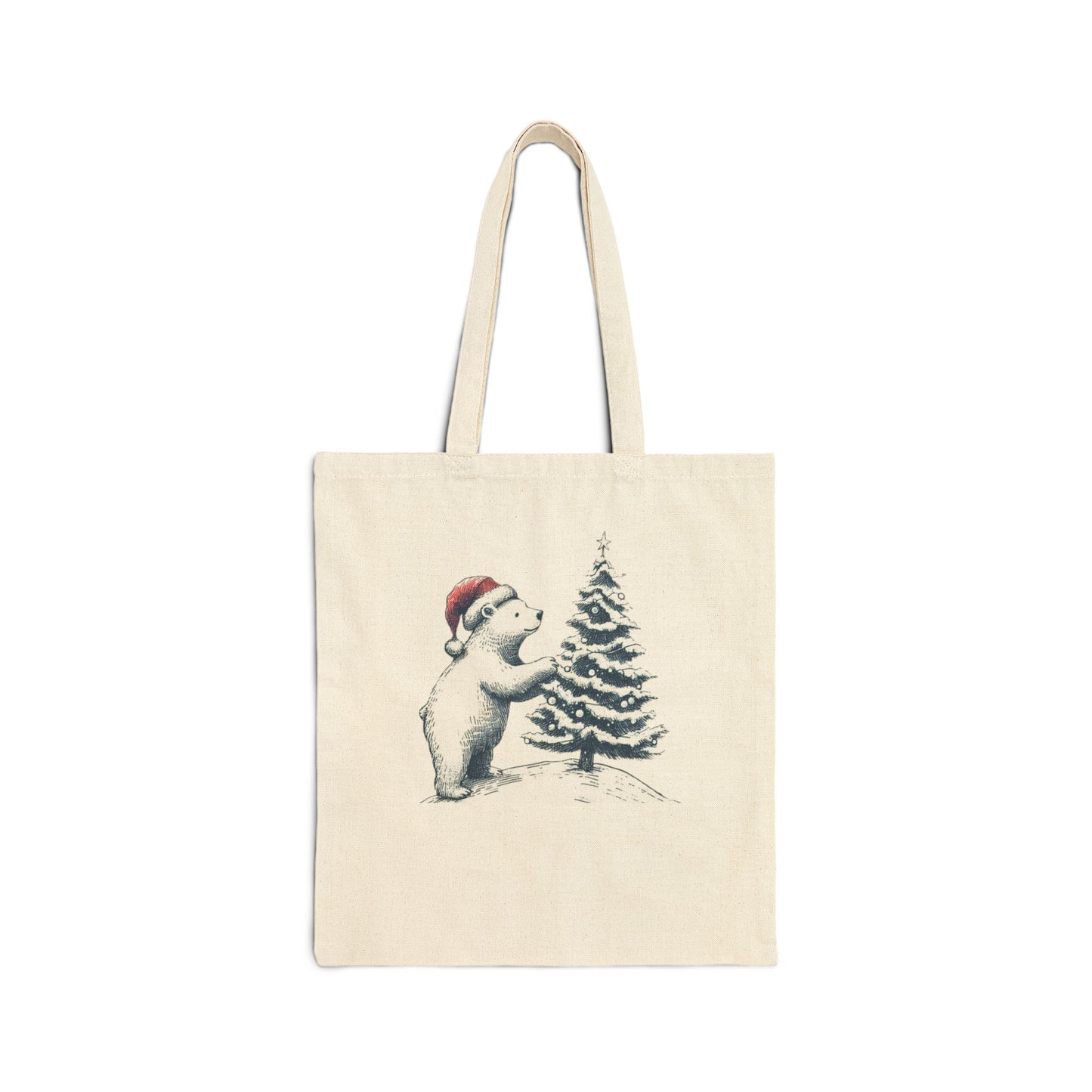 Polar Bear Christmas Tree Tote Bag