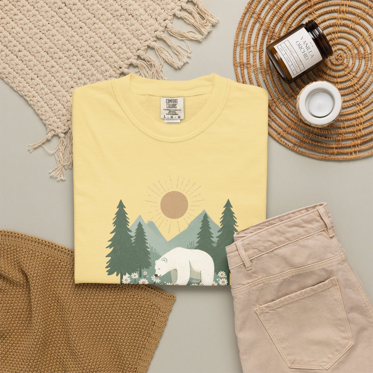Sunlit Forest Polar Bear Tee