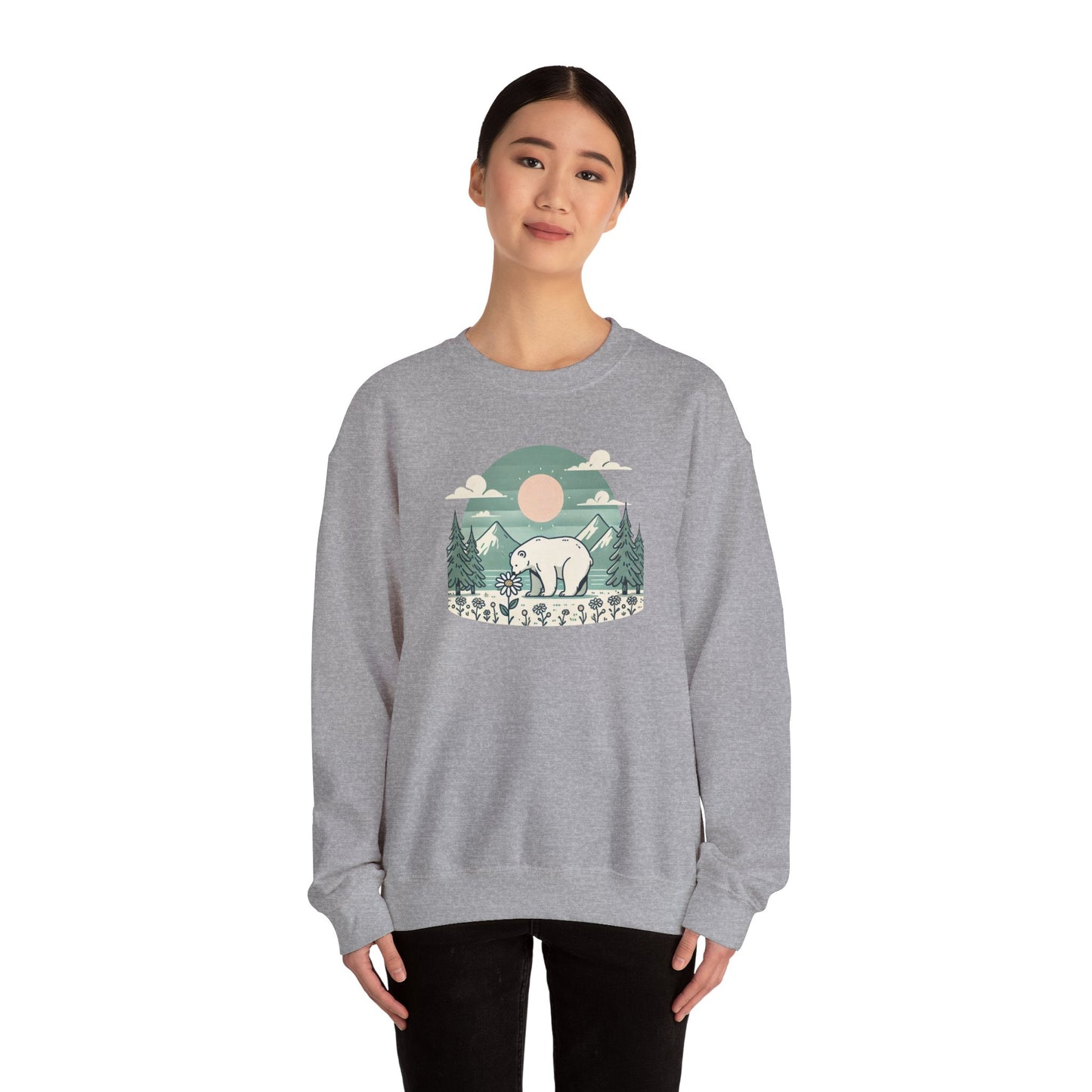 Polar Bear Daisy Sweatshirt