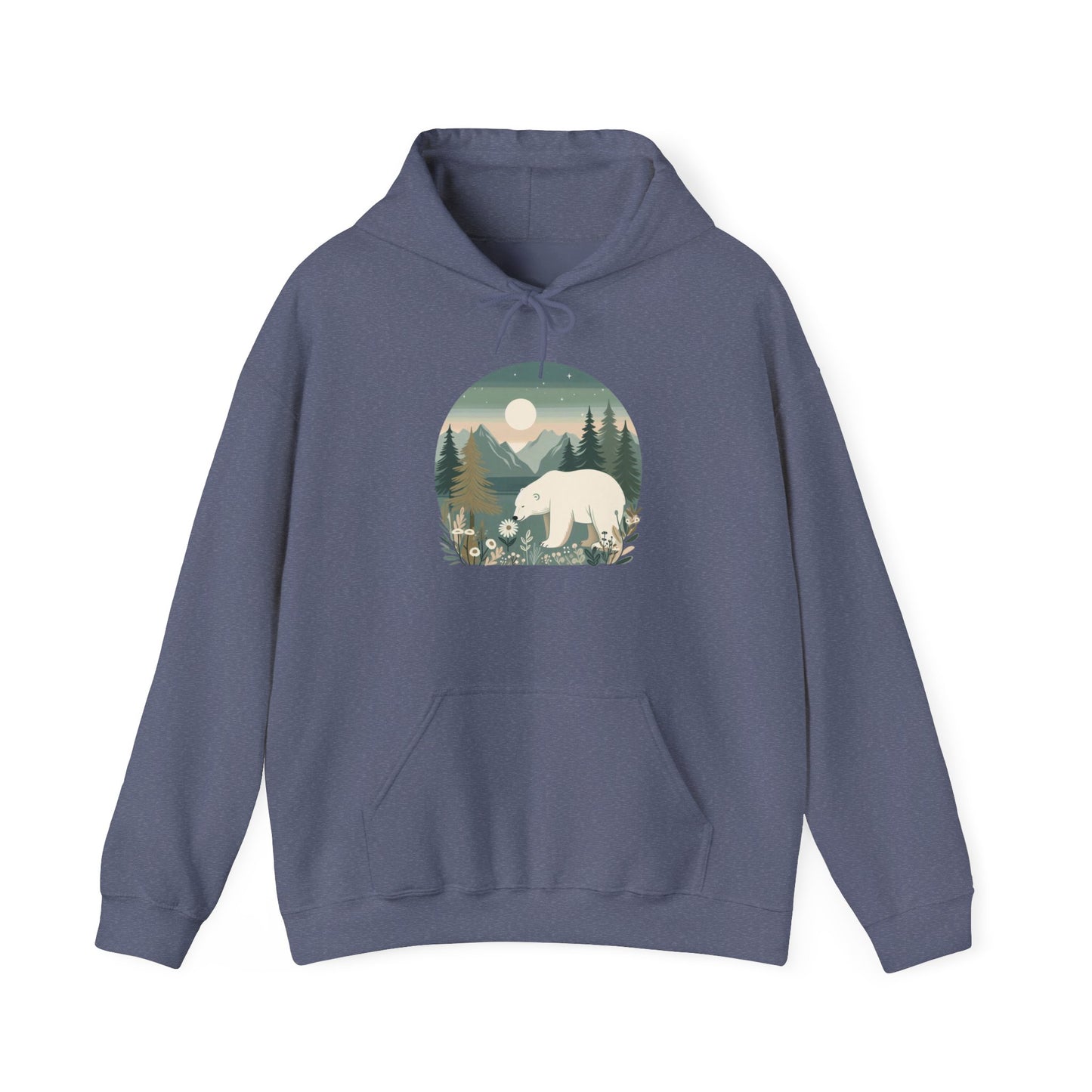 Moonlit Polar Bear Hoodie