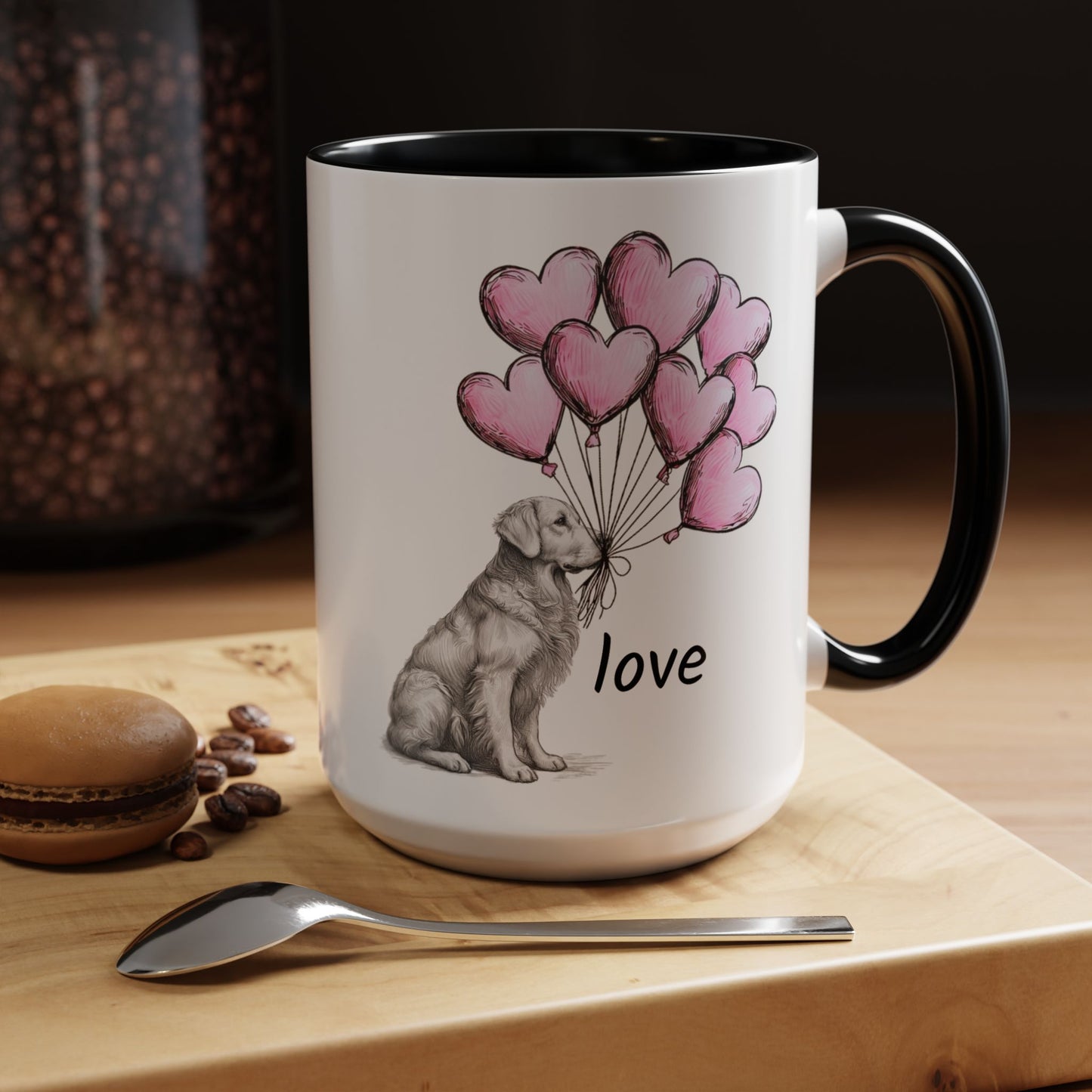 Golden Retriever Love Balloon Mug