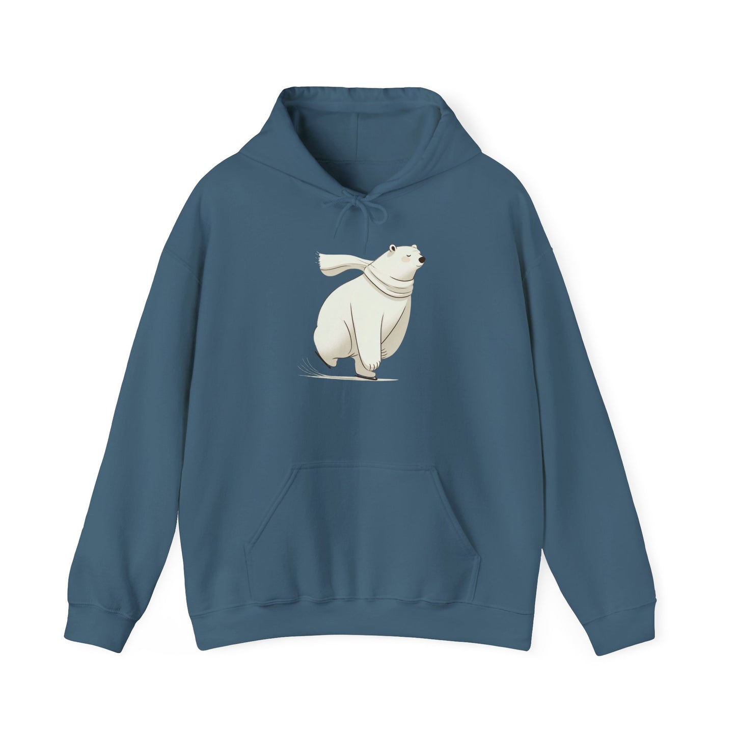 Skating Polar Bear Winter Hoodie
