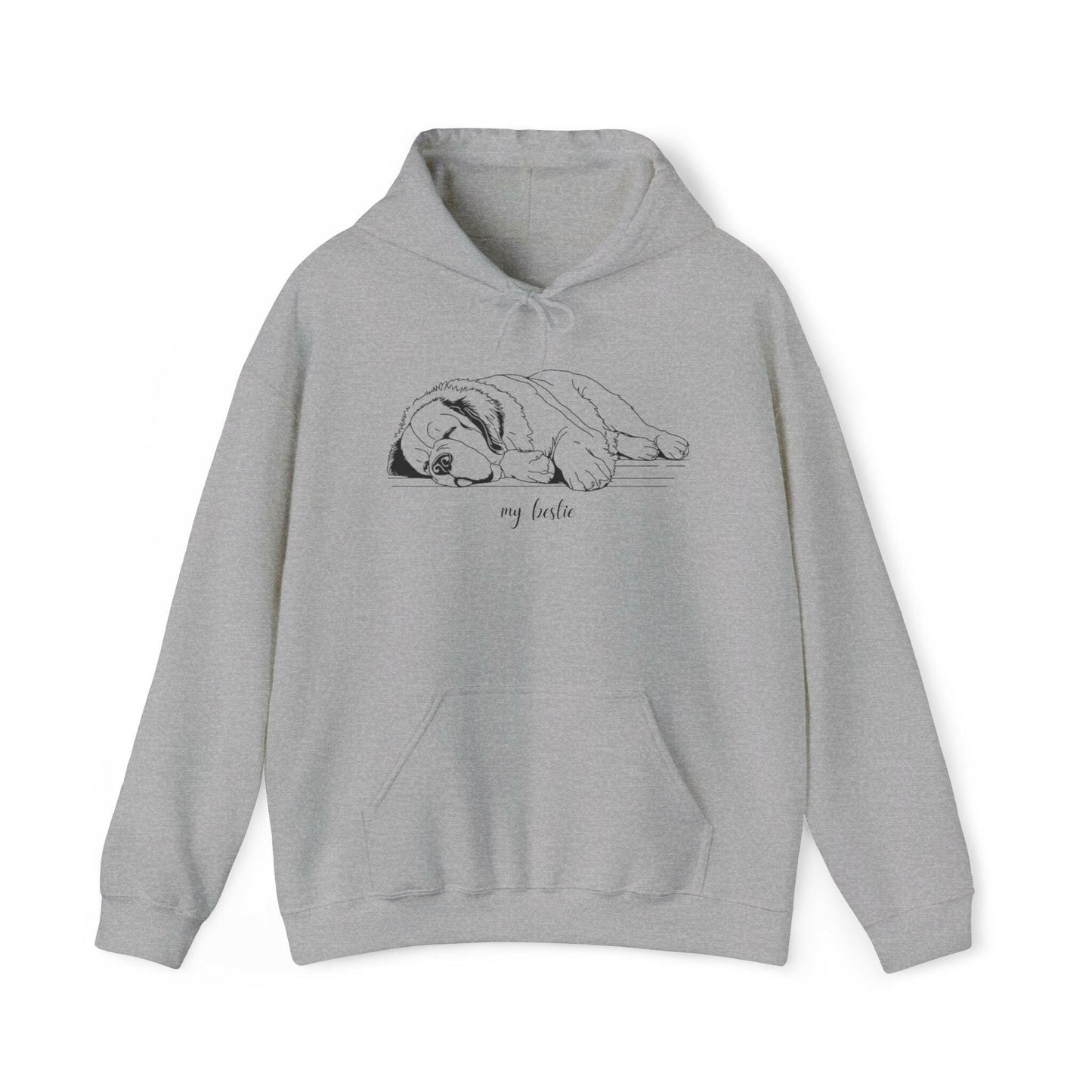 Saint Bernard Dog 'my bestie' Hooded Sweatshirt - Stompy Paws