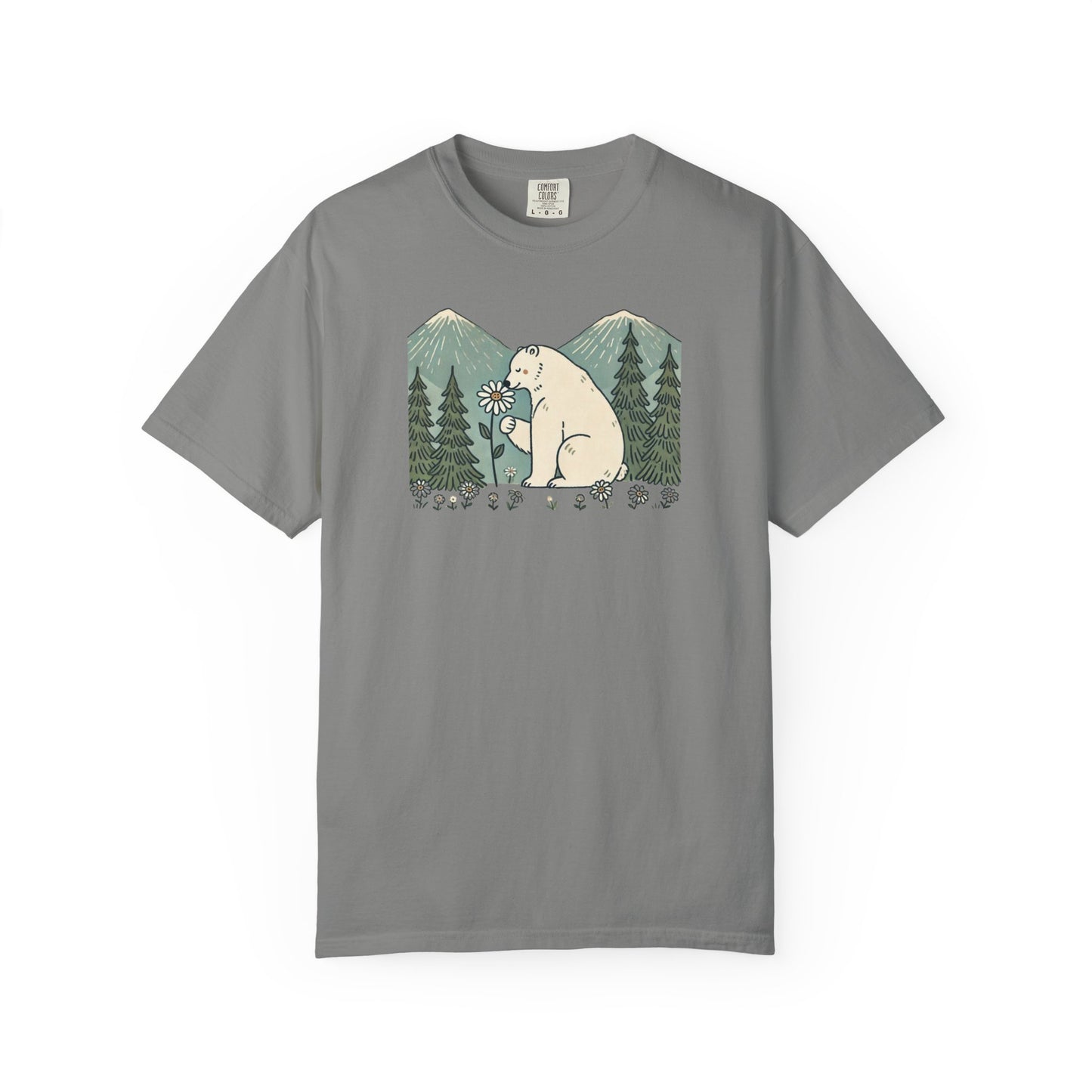 Wildflower Polar Bear Comfort Colors Tee