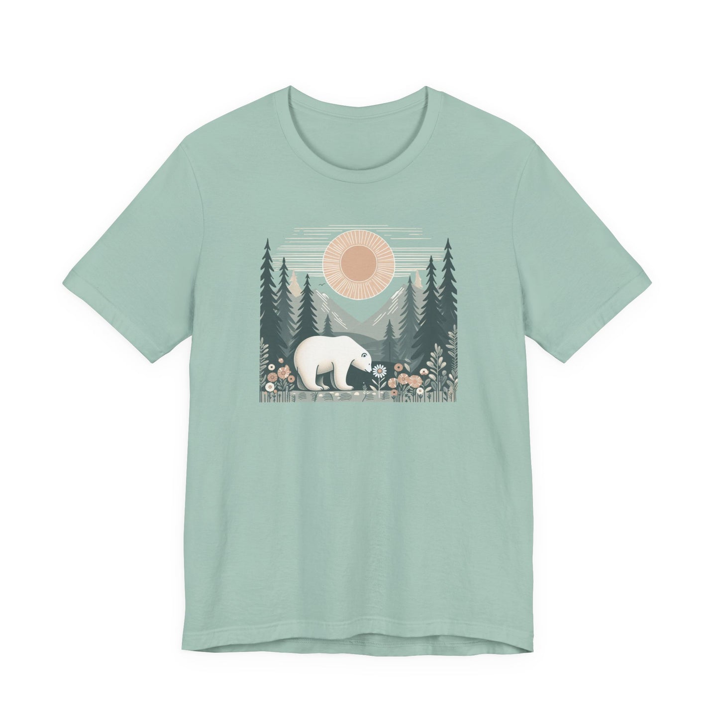 Polar Bear & Wildflower Mountain Shirt