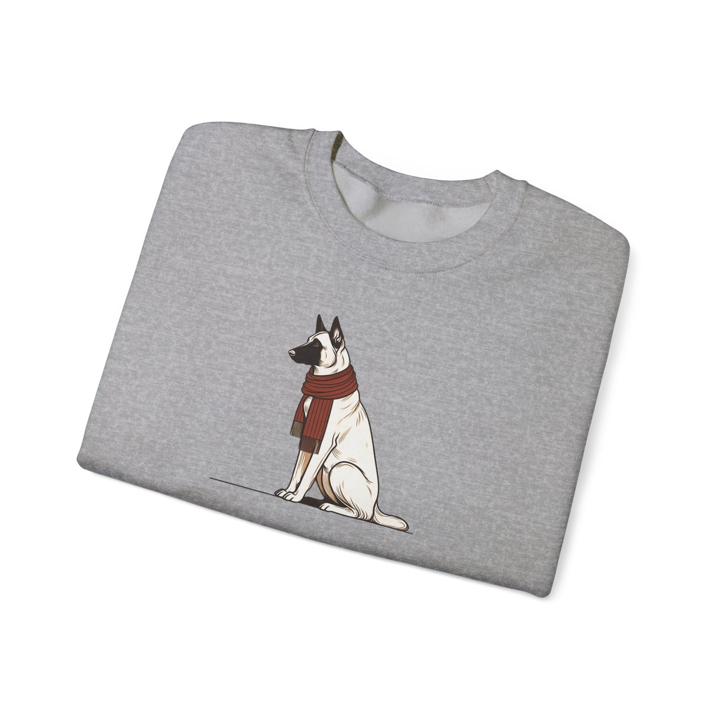 Belgian Malinois Scarf Premium Sweatshirt | Cozy Den Edition