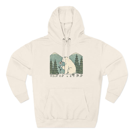 Wildflower Polar Bear Hoodie