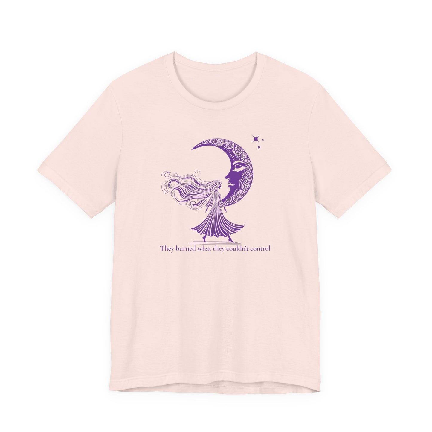 They Burned What They Couldn't Control Tee, Purple Moon Feminist Shirt