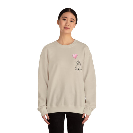 Saint Bernard with Heart Balloon Sweatshirt