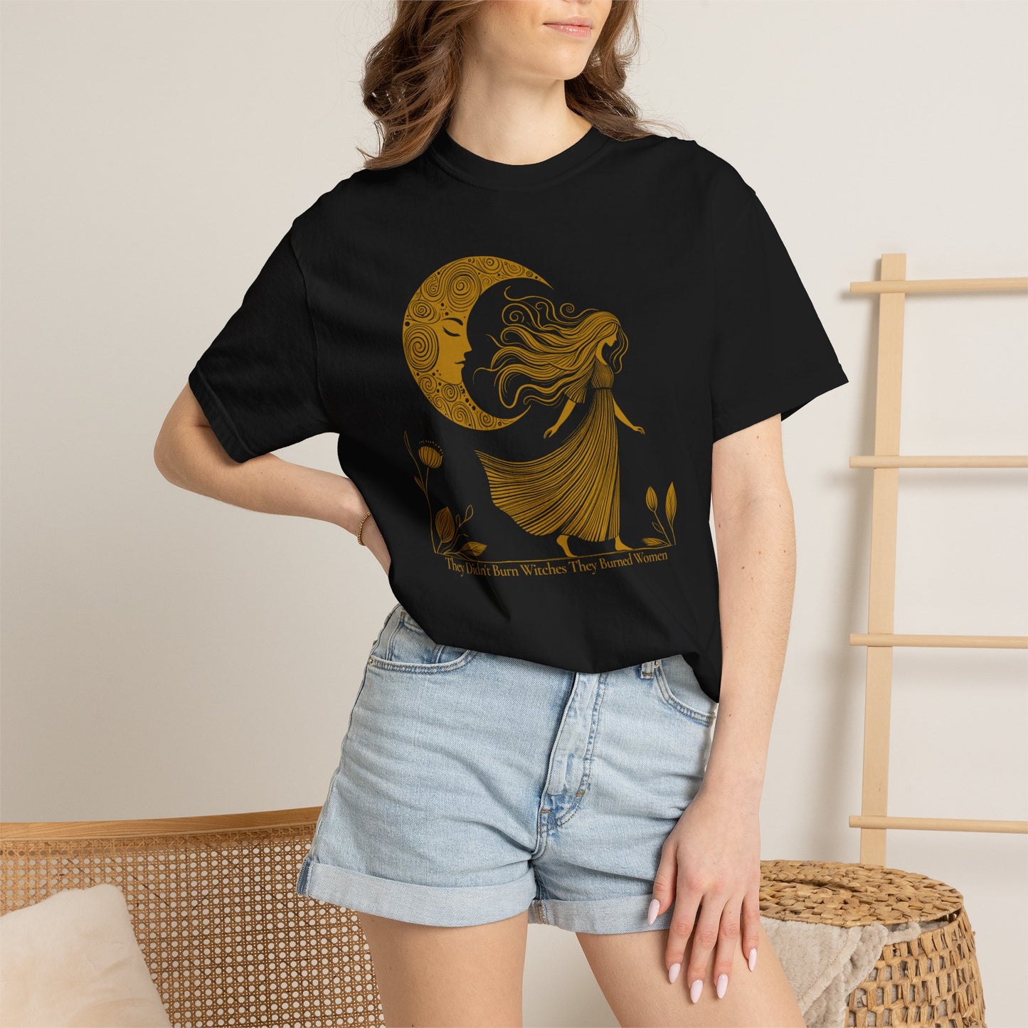 They Didn't Burn Witches They Burned Women Comfort Colors Graphic T-Shirt |  Moon Goddess Tee