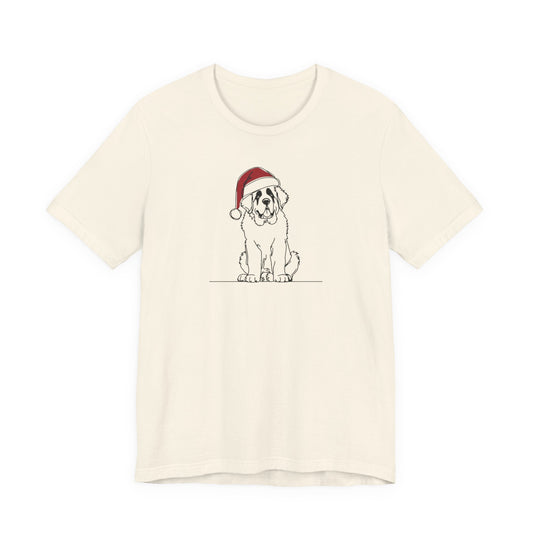 "Santa Bernard" Holiday Sketch Tee | Holiday Den