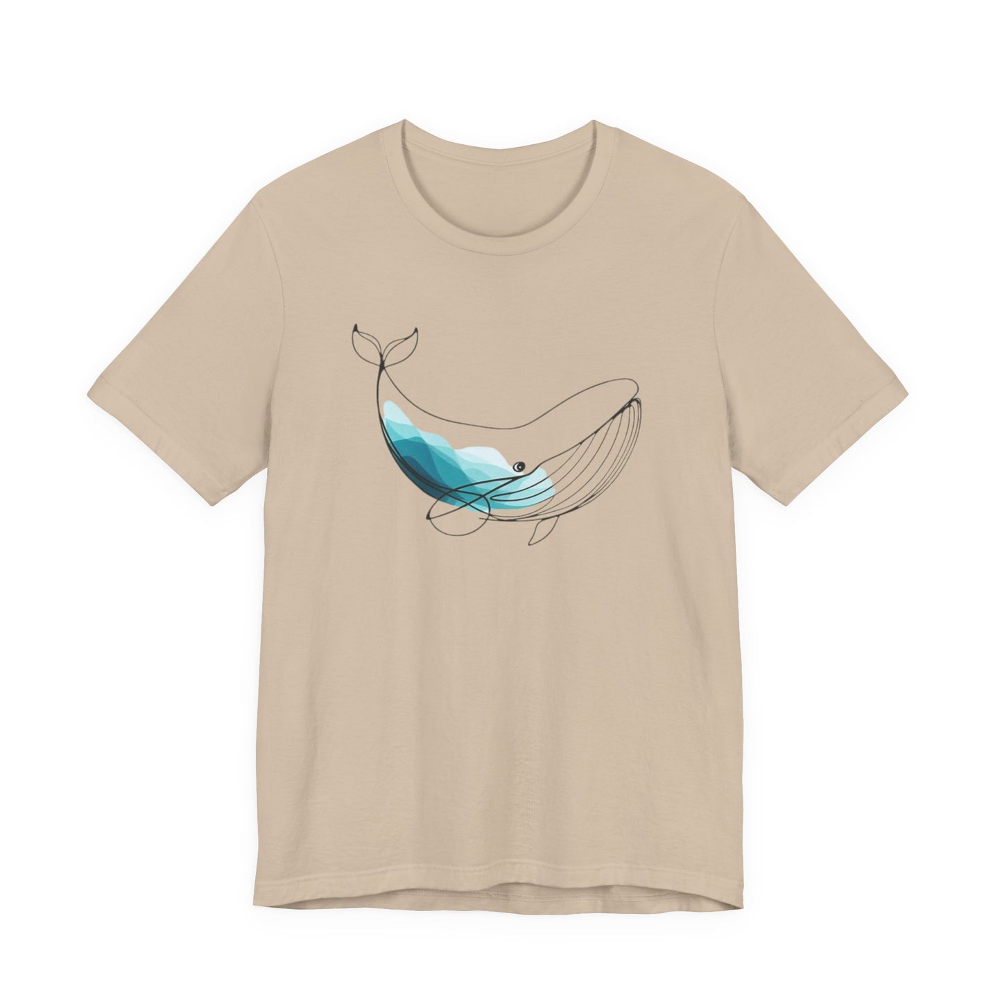 Whale Line Art Tee | Ocean Graphic T-Shirt