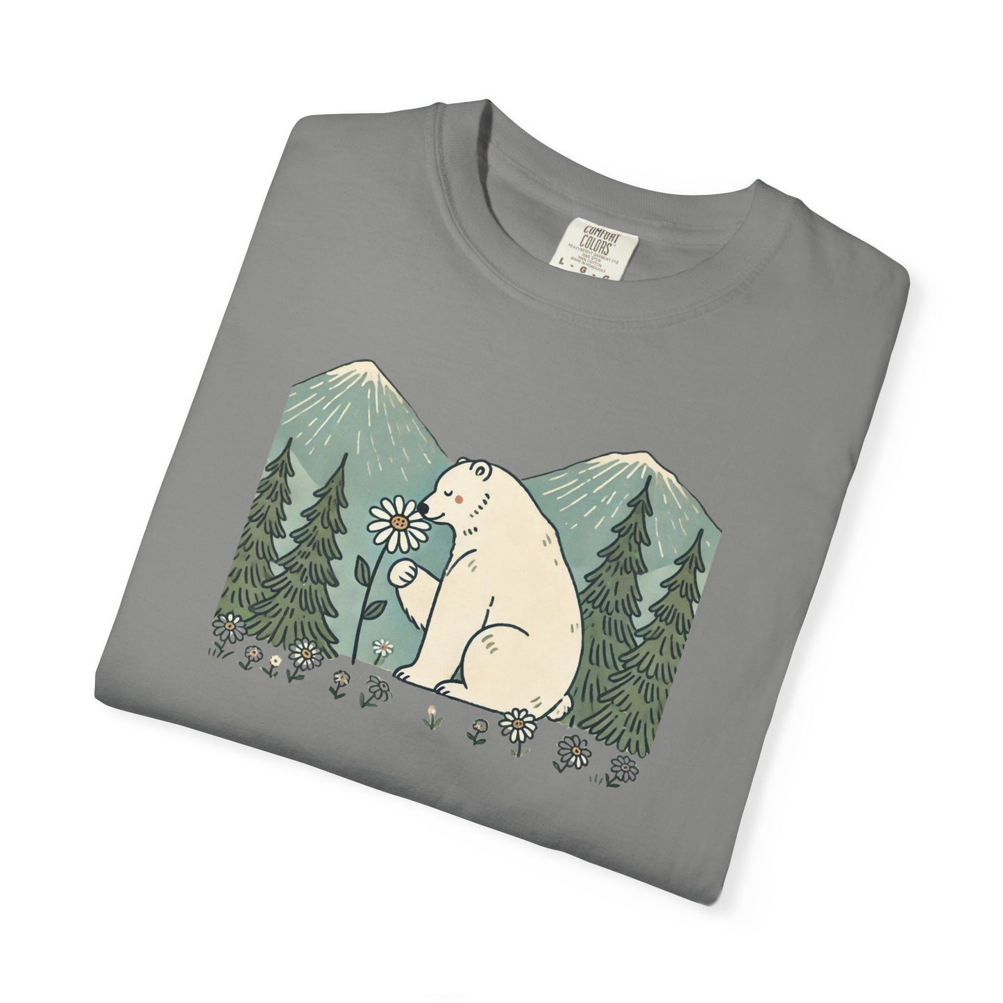 Wildflower Polar Bear Comfort Colors Tee
