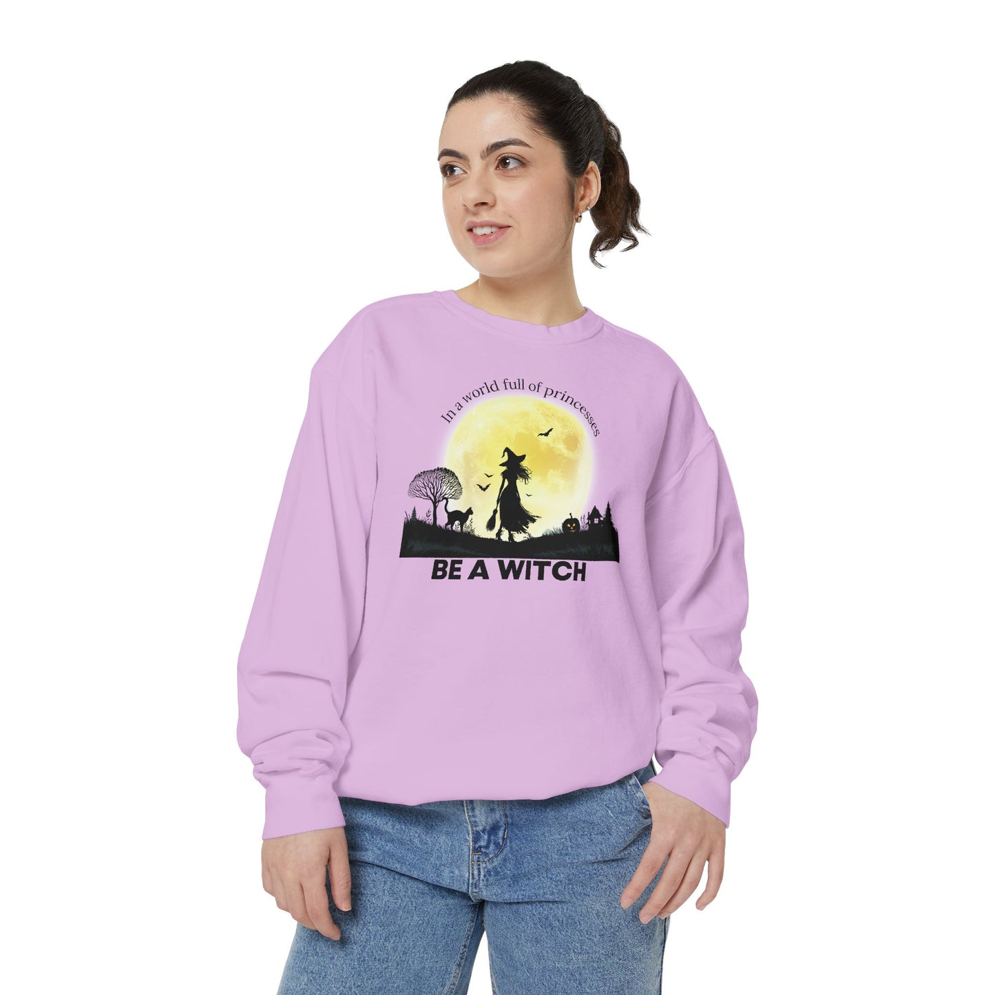 Be A Witch Celestial Moon Pullover | Premium Comfort Colors® Heritage Sweatshirt