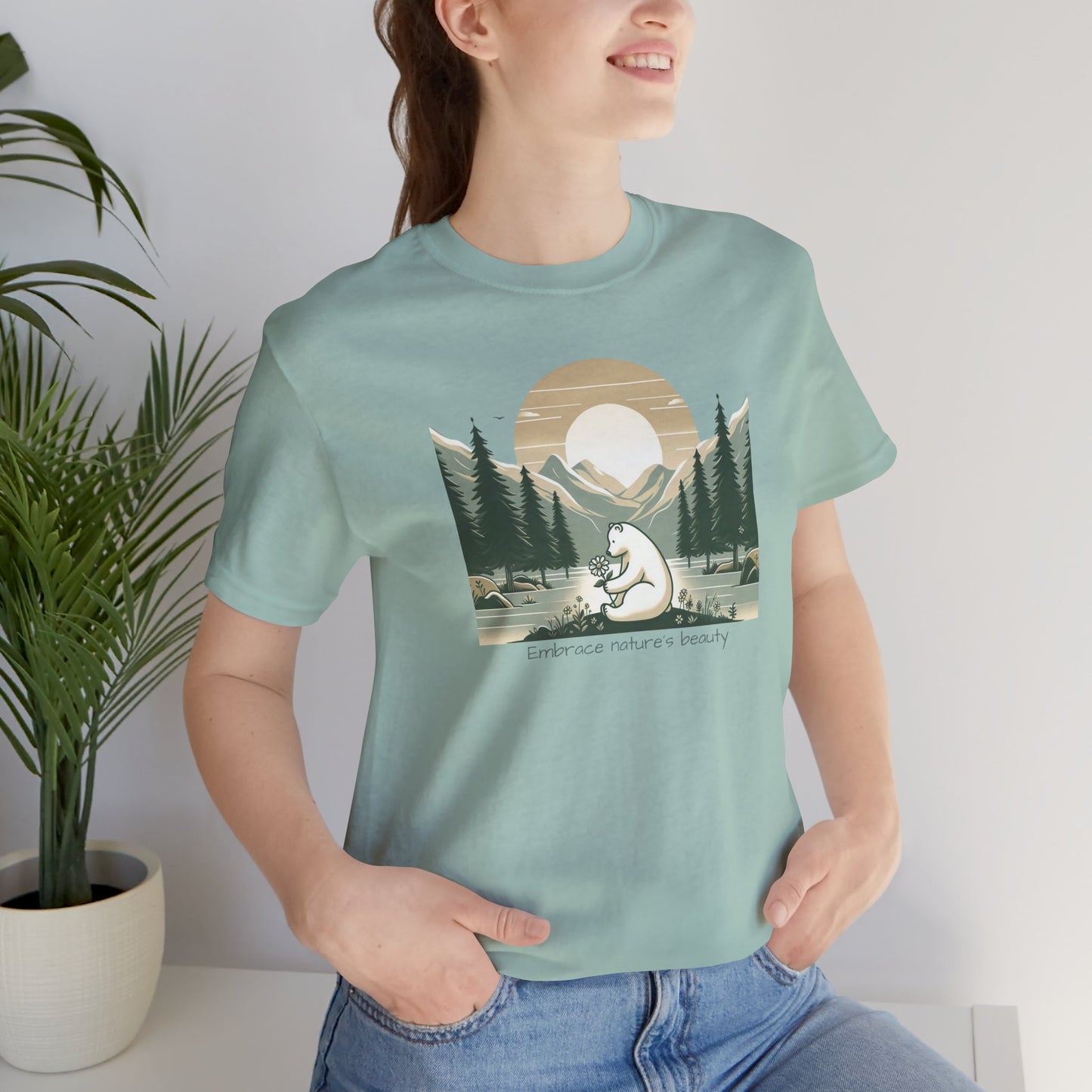 Embrace Nature’s Beauty Tee | Peaceful Polar Bear Graphic Shirt