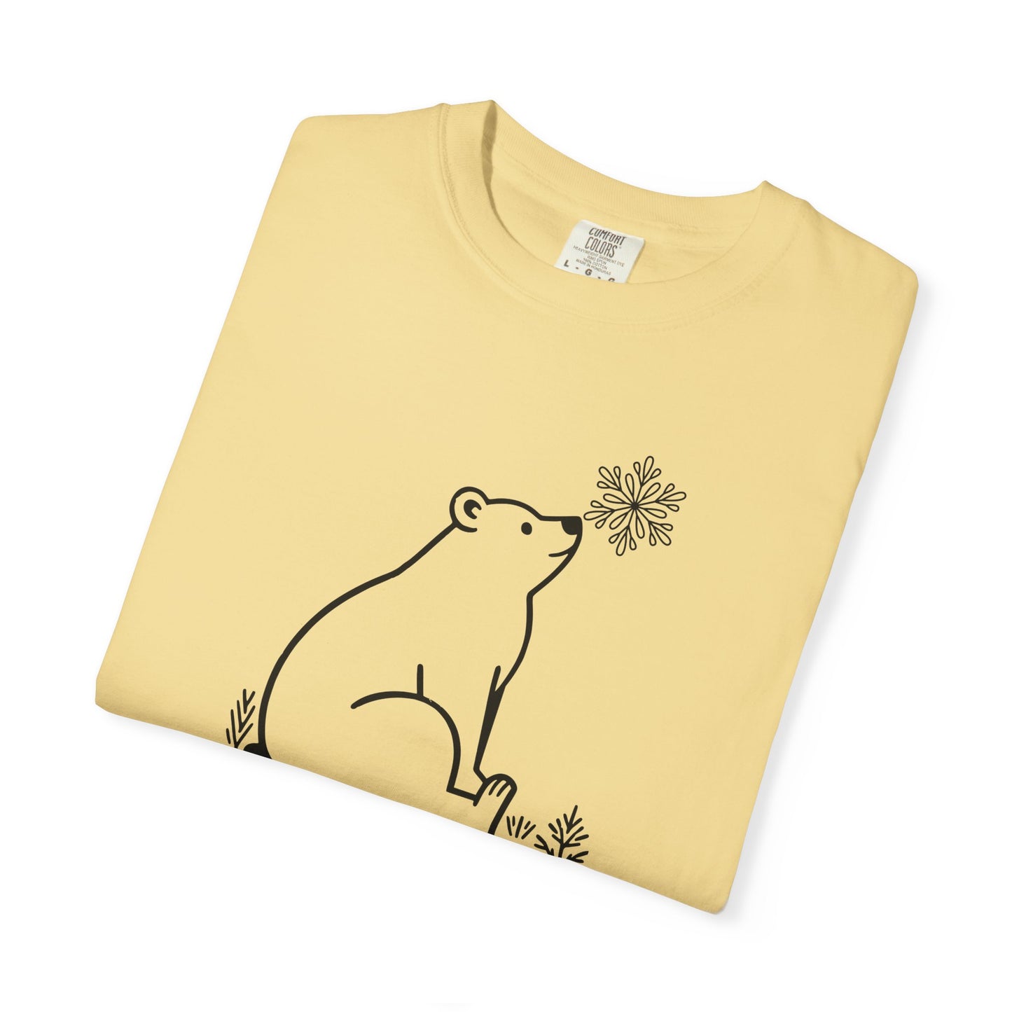 Comfort Colors Polar Bear Snowflake Tee