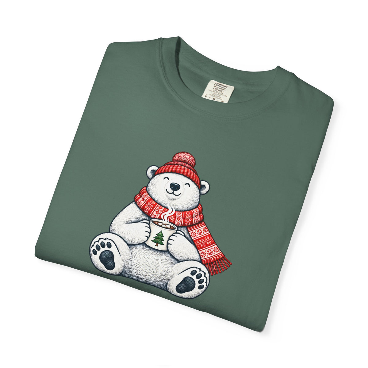 Cozy Cocoa Polar Bear Comfort Colors Tee
