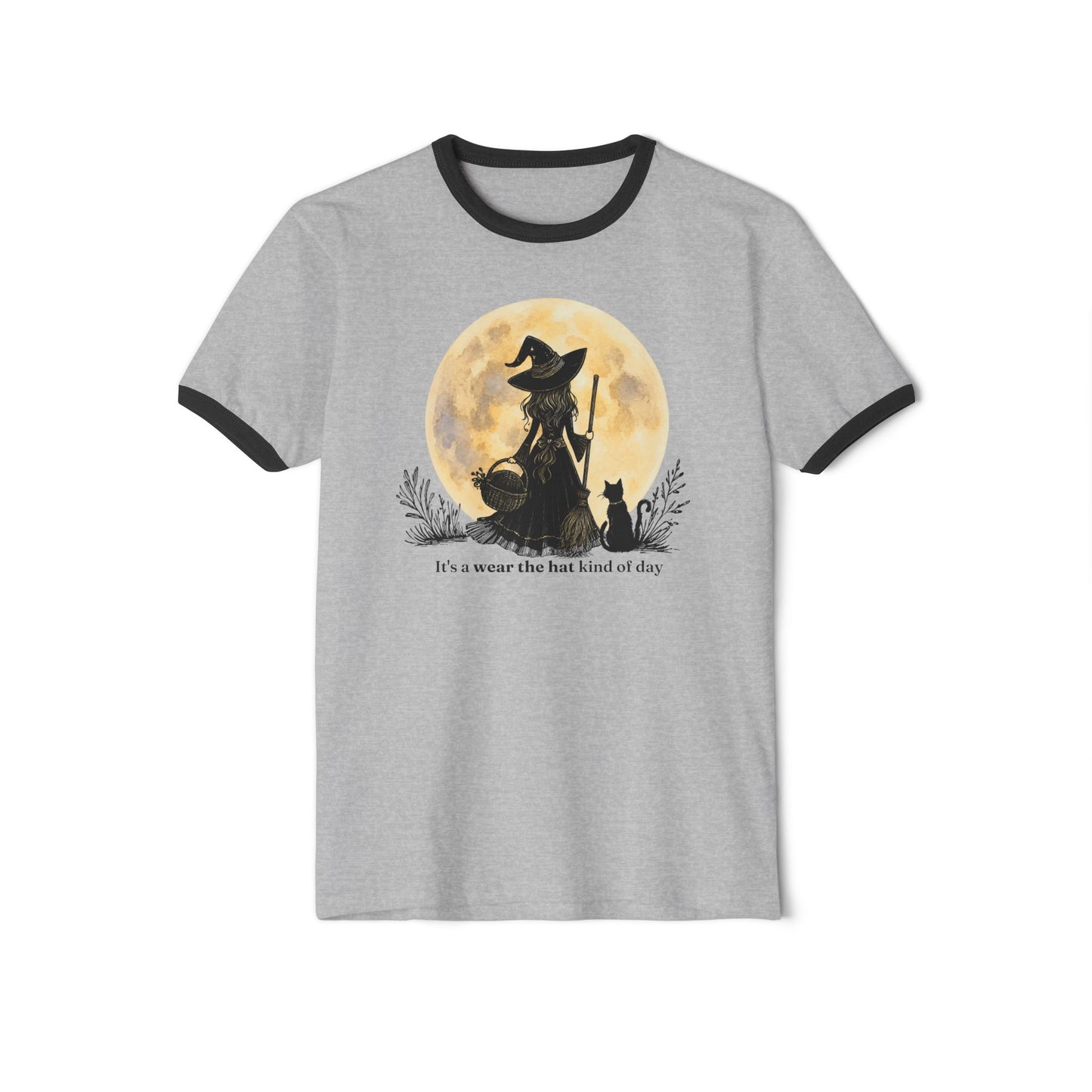 It's a Wear the Hat Kind of Day | Vintage Witch Ringer T-Shirt