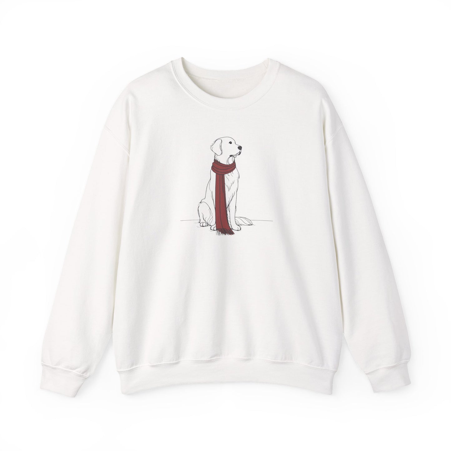 Golden Retriever Scarf Premium Sweatshirt | Cozy Den Edition