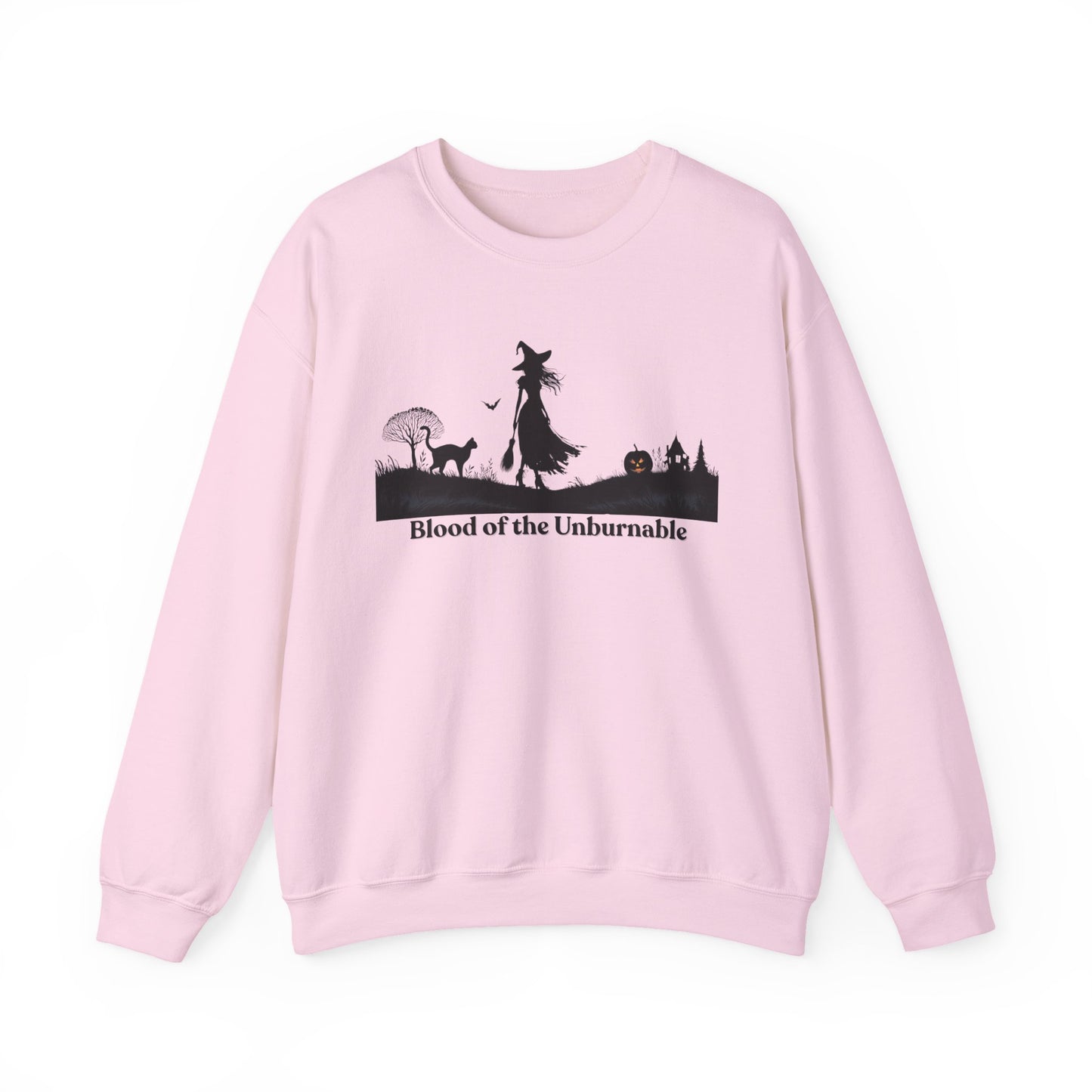 Blood of the Unburnable Witch Sweatshirt, Gothic Halloween Crewneck, Dark Witchy Sweater