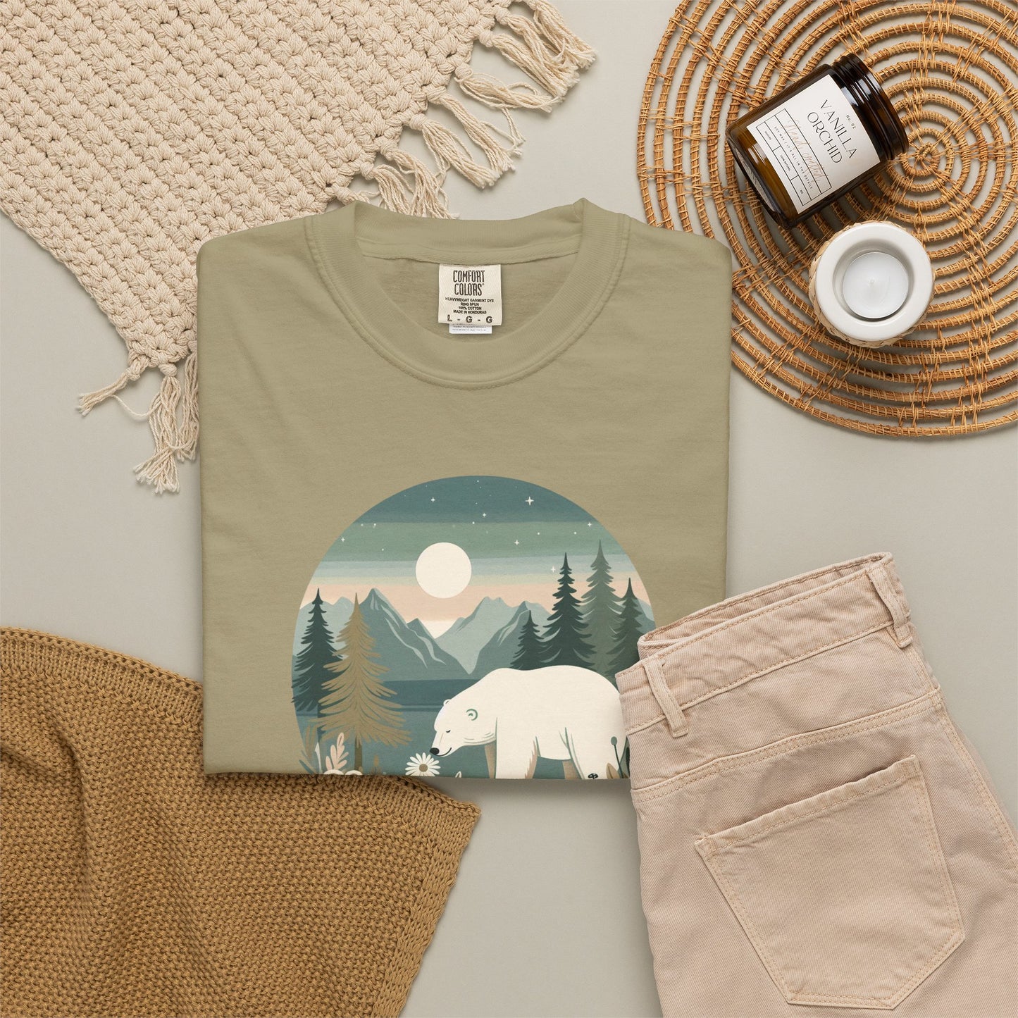 Moonlit Meadow Polar Bear Tee