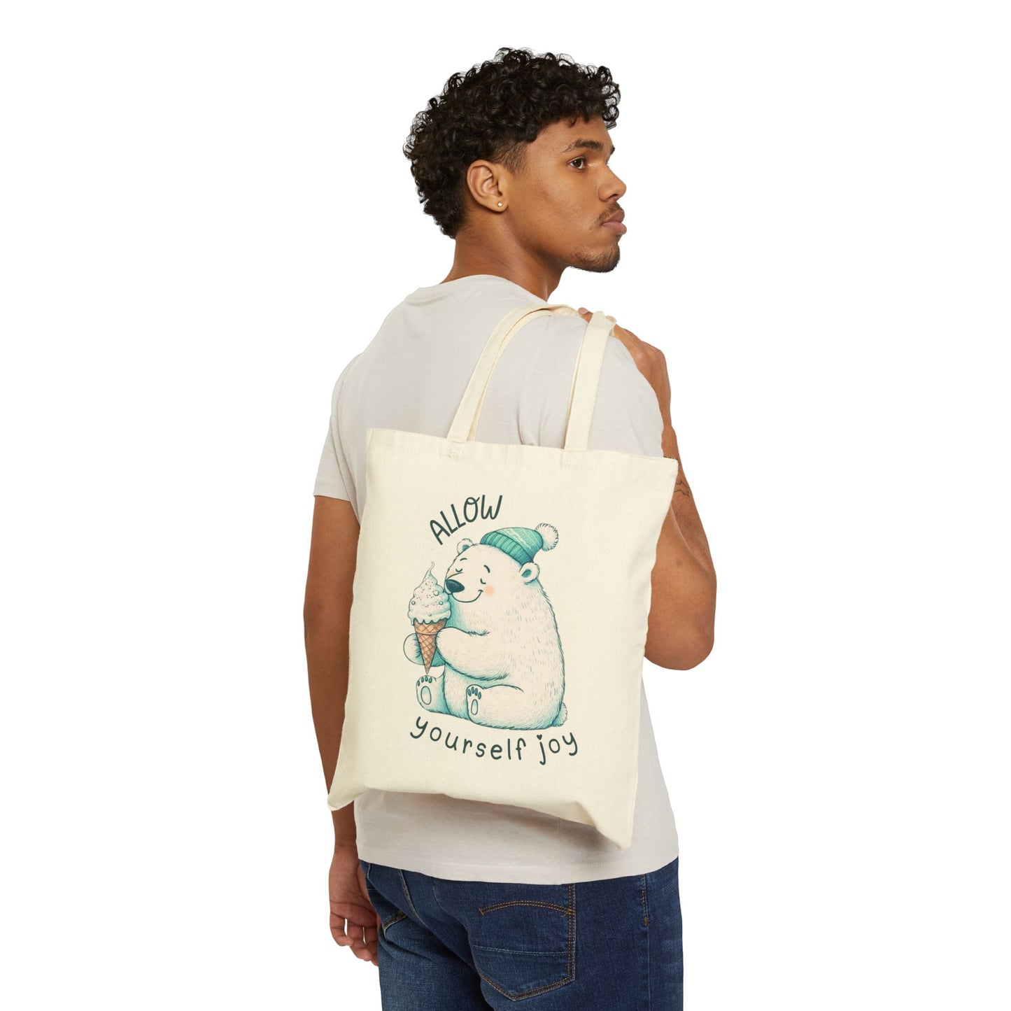 Allow Yourself Joy Cotton Canvas Tote | Polar Den Edition