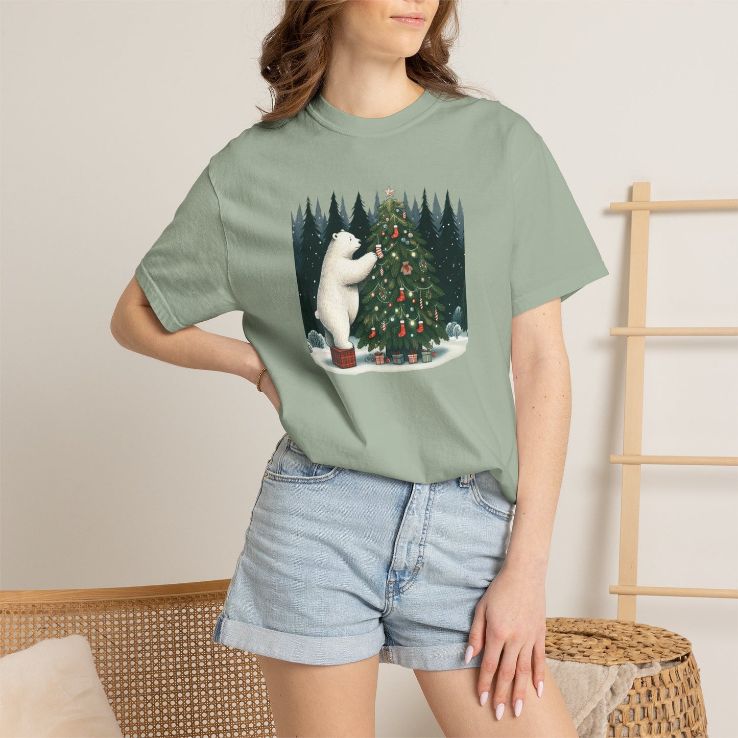 Alpine Christmas Polar Bear Tee