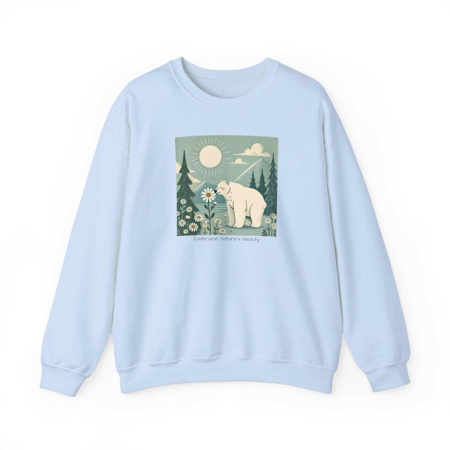 Polar Bear Sweatshirt - 'Embrace Nature's Beauty'