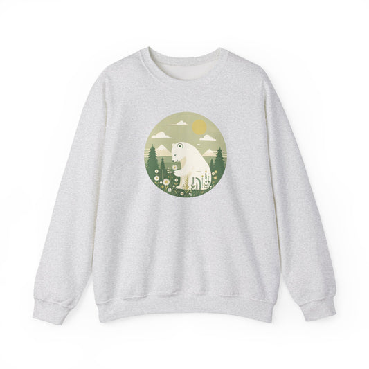 Polar Bear Meadow Circle Sweatshirt | Polar Den
