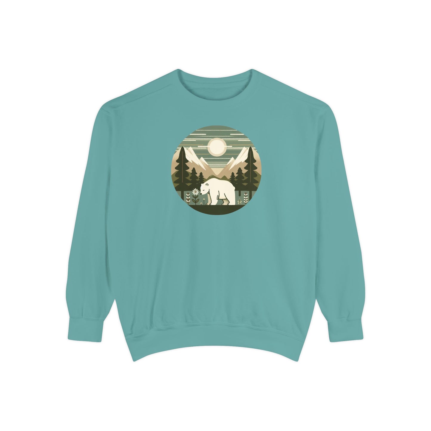 Polar Bear Nature Sweatshirt | Garment-Dyed Wildlife Crewneck