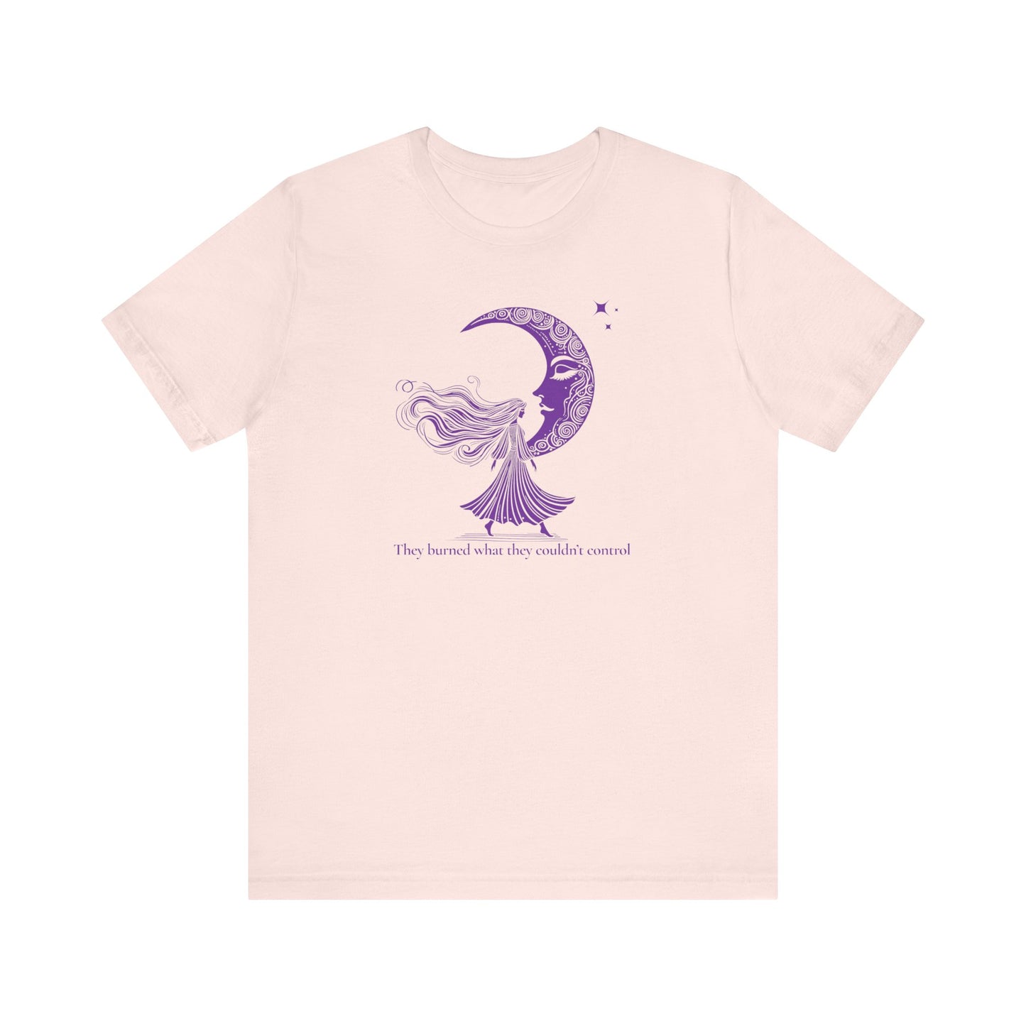 They Burned What They Couldn't Control Tee, Purple Moon Feminist Shirt